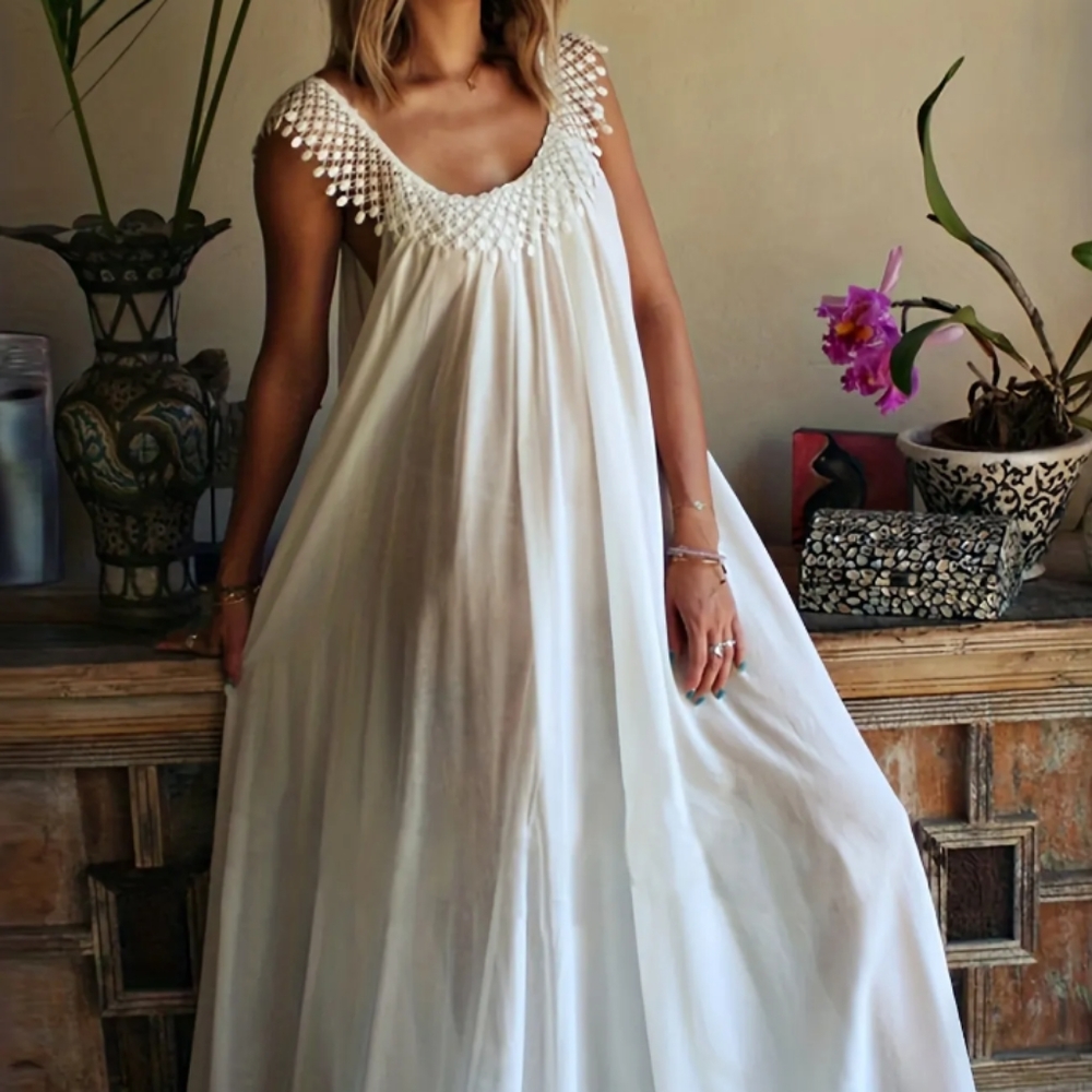 Women's Plus Size Boho Maxi Dress